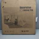 Art3d 12-Pack Square Drop Ceiling Tile 2ft x 2ft in White, PVC Ceiling Panel 24 x 24in. - Compatible with 15/16" Drop Ceiling Grid System 