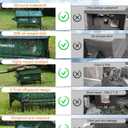 100% Waterproof Heated Cat House for Outdoor Cat with Safe Escape Door, Cat Bed Weatherproof Cat Shelter Kitty with Cat Heating Pad, Insulated Warm House for Feral Cat(Green, 24"x16"x20.2")