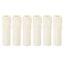 PATIKIL 25x100mm Candle Socket Covers, 6 Pack Plastic Sleeves Candelabra Base Accessories for E14 Chandelier, White