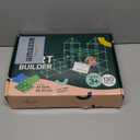 130 Piece Glow in The Dark Fort Building Kit - Indoor Play Engineering Set with Connecting Sticks & Balls - Creative STEM Building Toys