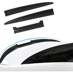 Car Rear Trunk Spoiler Tail Universal,Modification Tail Wing Universal, Car Trunk Spoiler Roof Lip DIY Kit, 3-Section Adjustable and Cuttable Rear Window Top Roof Spoiler Wing,ABS Black 40-55 inches