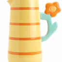 Tabletops Unlimited Cup of Happy Orange Daisy Pitcher