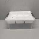 Plastic Storage Box with Removable Tray Craft Organizers and Storage Clear Storage Container for Organizing Bead, Tool, Sewing, Playdoh