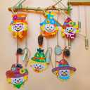 Winlyn 24 Sets Fall Craft Kits Autumn Scarecrow Crafts Fall Scarecrow Head Craft Kits Maple Leaves Pumpkins Harvest Foam Stickers Arts and Crafts for Kids Classroom Activities Holiday Party Favors