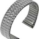 TimeChant - 20mm Stainless Steel Stretch Watch Band - Radial Expansion, No Buckle, Sleek Metal Finish (1674)