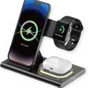 3-in-1 Foldable Wireless Charging Station for iPhone, Apple Watch & AirPods  Fast Charger for iPhone 15/14/13/12/11/X/Pro Max, Apple Devices Charger Dock.