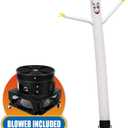 Sky Dancers Inflatable Tube Man Set - 20 Feet Tall Wacky Inflatable Tube Guy with 1 HP Blower - White