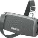 Tribit Portable Bluetooth Speaker StormBox Lava, 80W Loud Wireless Speaker, 24H Playtime, IP67 Waterproof, BT5.4, Custom EQ, XBass, Built-in Mic, TWS Pairing for Camping/Beach/Travel/Outdoor (Gray)