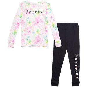 FRIENDS Pajama Shirt & Pants Little Kid to Big Kid (5-6, White / Black)