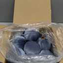 16 Pcs Blue Velvet Pumpkin Fall Decor Artificial Foam Pumpkins Navy Blue Fabric Faux Pumpkin Rustic Harvest Fake Pumpkins Home Decoration Autumn Door Wreath Table Centerpiece