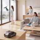 SEESII Cordless Window Vacuum Squeegee, 2000Pa Electric Window Squeegee, 60Mins Battery Life with 11" and 6.7" Squeegees for Mirrors, Glass, Tiles