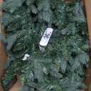 9FT Pre-Lit Artificial Christmas Garland with Dual Color LED Lights and Timer by Remote Control and Batteries Operated, Holiday Decorations, for Indoor Door Home Stairs Fireplaces Wall