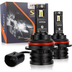 9007 LED Headlight Bulbs S Series High Beam/Low Beam/Fog Light 12xCREE Chips 6500K 6000LM Cool White Halogen Replacement-1 Pair