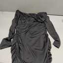 ZAFUL Womens Sexy Ruched Bodycon Mini Dress Long Sleeve Boat Neck Wedding Guest Club Party Dresses, M