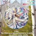 Unicorn and Fairy Stained Glass Orament - Christmas Ornament - Christmas Decorations for Tree - Holiday Present ldeas - Gift Exchange