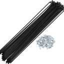 Bicycle Spokes 12G 260mm Length Bike Wheel Spokes Carbon Steel Black 1 Set