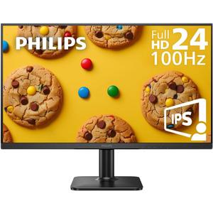 PHILIPS 24E2N1100B 24 inch IPS FHD (1920 x 1080) 100Hz Gaming Office Monitor, VESA, HDMI x1, VGA Port x1, Eye Care, 