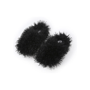 Unisex Fuzzy Faux Fur Slippers, Women's Fluffy Long Hair Sheep Faux Fur Slip on Slides, Girls Luxury Big Fluffy Outdoor Flat Slippers, Long Curly Hair Non-Slip Warm Home Slide Shoes, 40-41