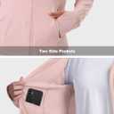 CAMEL CROWN Women's UPF 50+ Sun Protection Jacket Hoodie Lightweight Sunscreen Zip Long Sleeve Shirts for Women with Pocket (Pink, XXL)