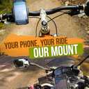 Bike & Motorcycle Phone Mount - for iPhone 16 Pro Max (15, 14, SE, Plus), Galaxy s25 or Any Cell Phone - Universal Handlebar Holder for ATV, Bicycle & Motorbike. +100 to Safeness & Comfort