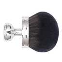Blend & Blur Extra Large Body Makeup Brush for Self Tanner,Leg Makeup & Bronzer Self Tan Applicator, 3.2inch Wide Round Head Kabuki Brush For Application with Drawstring Bag (Silver - Black)