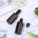 GORGECRAFT 2Pcs Amber Glass Roller Bottles 50ml Essential Oil Roller Bottles Empty Reusable Deodorant Bottle Roll-on Containers Leak-Proof Refillable Sample Pots for Travel Cosmetics Perfume
