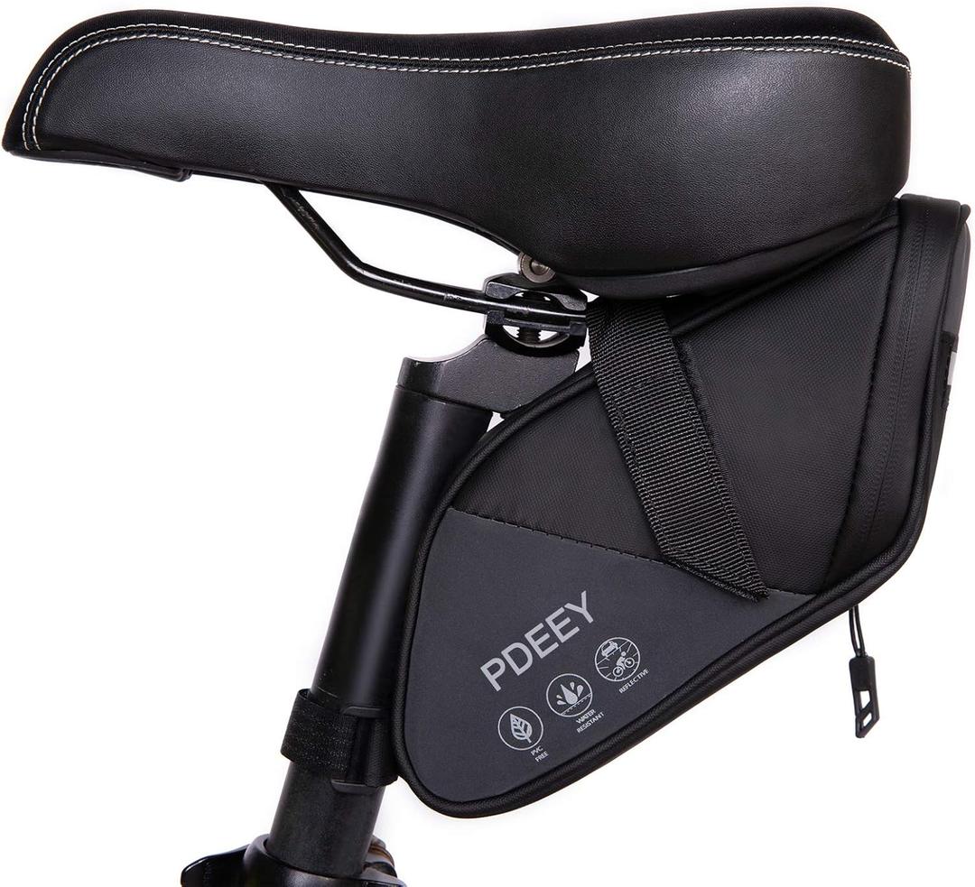 Bike Saddle Bag, Bicycle Under Seat Pouch, Cycling Wedge Pack for Mountain Road, Cycling Accessories Storage Velcro Pack Waterproof Durable Pouch for Mountain, Beach or Road Bikes