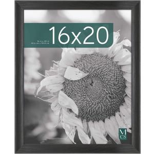 MCS Studio Gallery Classic 16x20 Poster Frame Black Woodgrain Engineered Wood, Vertical & Horizontal Wall Hanging Large Picture Frame for Photos, Posters & Art Prints (1-Pack)