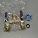 Hose Splitter 2 Way Heavy Duty, Full Flow Garden Hose Splitter with 2 Long Metal Handles, Brass Rust and Freeze Resistant Water Hose Bib Splitter, T Adapter Connector with 3/4 - Inch GHT ThreadBlack