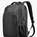 Swissdigital Design Travel Laptop Backpack, College Laptops Backpack with USB Charging Port for Men and Women Fits 16 Inch Notebook, Black | SD1670-01