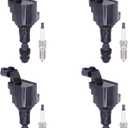 MOTOKU Ignition Coil and Spark Plug for Chevrolet Captiva Sport Cobalt Equinox HHR Malibu Orlando GMC Terrain Buick Pontiac Saturn 2.0 2.2 2.4