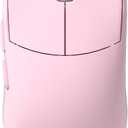 Lamzu Maya X Wireless Gaming Mouse, Ultra Lightweight 47g, Optical Switch, Maximum 30000 DPI, Symmetrical, MCU Nordic 52840, Dust-Proof Encoder, PAW3950 Sensor(Larger Maya) (Pink)