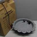 Heated Bird Bath for Outside Winter, Powerful 100W Thermostat Control Heated Bird Baths for Outdoors with 3 Metal Extension Screws, Heated Birdbath Water Heater for Garden Yard Patio Lawn (Grey)  