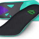 RBX Plantar Fasciitis Ortho Insoles, 3/4 Size for Women (Mint)