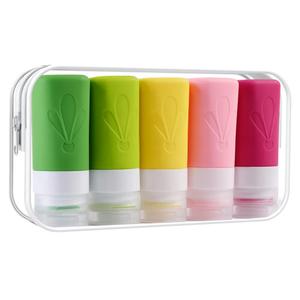 INSFIT Travel Bottles for Toiletries, TSA Approved 2oz Travel Size Containers, BPA Free Leak Proof Squeezable Silicone Tubes for Shampoo Conditioner Lotion Soap with Labels