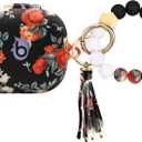 Case Compatible with Beats Powerbeats Pro2(2025),Shockproof Silicone Cover with Bracelet Lanyard and Keychain, Cute Skin Wireless Earbuds Case for Beats Powerbeats Pro 2 (Vintage Rose)