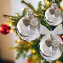 Husband Memorial Ornaments for Christmas Tree for Loss of Loved One, Sympathy Bereavement Gift, 8cm Clear Feather Ball Hanging Ornaments, A Piece of My Heart is in Heaven