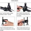 Yobee Umbrella Mount Holder, Adjustable Umbrella Mount Stand No Need Wrench to Attach/Detach Umbrella Clamp for Wheelchairs, Walker, Rollator, Biycle, Pram, Stroller, Black