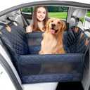 Paw Jamboree Dog car seat Cover for Back seat Hard Bottom Half Dog car seat Cover Passenger Friendly Back seat Extender for Dogs, Black,  Size: 28.7x64.5 " Large Half Dog Car Seat Cover