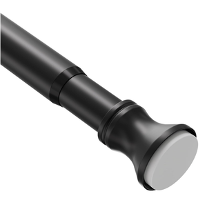 Spring Tension Shower Curtain Rod, 54-90 Inches Tension Curtain Rod Bathroom Rod, Adjustable Shower Curtain Rod No Drill, Black