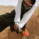 JOKELAMB Women's Bolero Shrug Cropped Cardigan Knit Sweaters Open Front Casual Elegant Jacket for Dresses (X-Large, White-037)