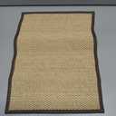 Beavorty Bamboo Rug Woven Straw Seat Cushion Japanese Style Rattan Futon Sitting Pad Tatami Floor Pillow for Zen Garden Yoga Practice or Meditation Light Brown Japanese Tatami Mat