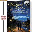 5 x FANCYLUCKY Funny Birthday Card for Husband, Romantic Husband Birthday Card Gifts from Wife, Bday Decoration for Husband