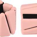 PATIKIL Ankle Weights for Women, 2Lbs Total (1Lb Each) Adjustable Wrist Weights with Removable Weights Arm Weights for Women & Men Yoga Training Walking Jogging Aerobics (Pink)