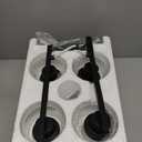 Indoi 4-Light Bathroom Light Fixtures, Matte Black Modern Vanity Lights with Clear Glass Shades, Bathroom Wall Lamp for Mirror Living Room Cabinet Bedroom Porch