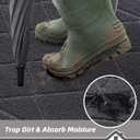 BEQHAUSE Dirt Trapper Door Mat 24" x 36", Doormat Non-Slip Entryway Rugs Washable, Dog Door Mat Stain Resistant and Absorbent Welcome Floor Mat for Front Back Door, Mud Wet Shoes & Paws, Dark Grey