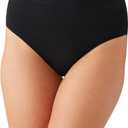 Wacoal Women's Understated Cotton Brief Panty (XX-Large, Black)