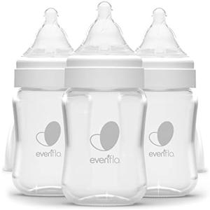 Evenflo Feeding Balance + Wide Neck Glass Bottles - 6oz 3 Pack