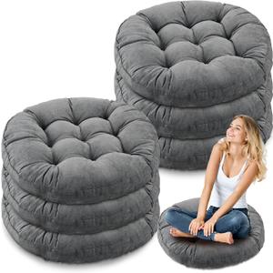 Jerify 6 Pcs Dark Grey Large Floor Pillow Cushion, Round 22 x 22
Round Square Flexible Seating Floor Meditation Pillow for Classroom Adult Picnic Party Learning Daycare School Reading Corner