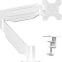 Suptek Ultrawide Monitor Arm Mount for 17 to 49 Inch Heavy Duty Curved Screen, Holds 46.2 lbs, Adjustable Gas Spring Monitor Arm Desk Mount Stand, 75/100 Vesa Mount, White(MD71LW)